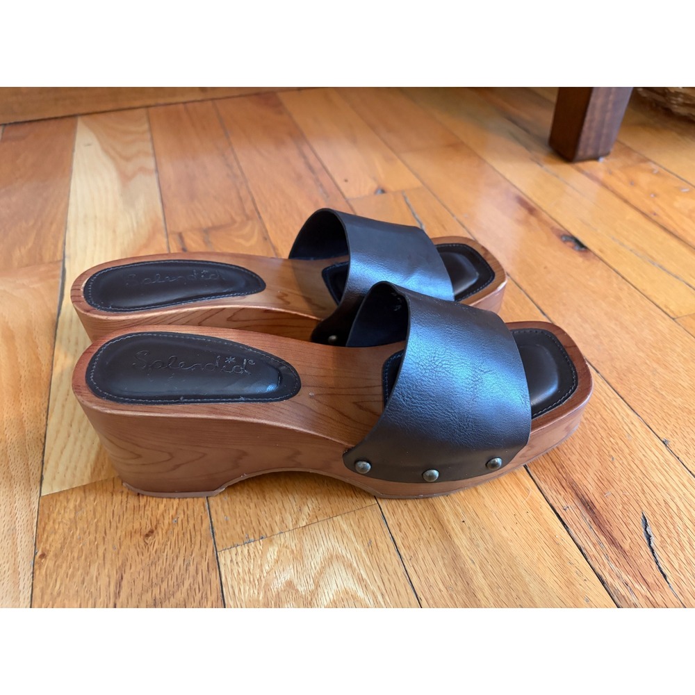 Splendid Brexlee Platform Clog Sandal Mule Brown Size 9.5